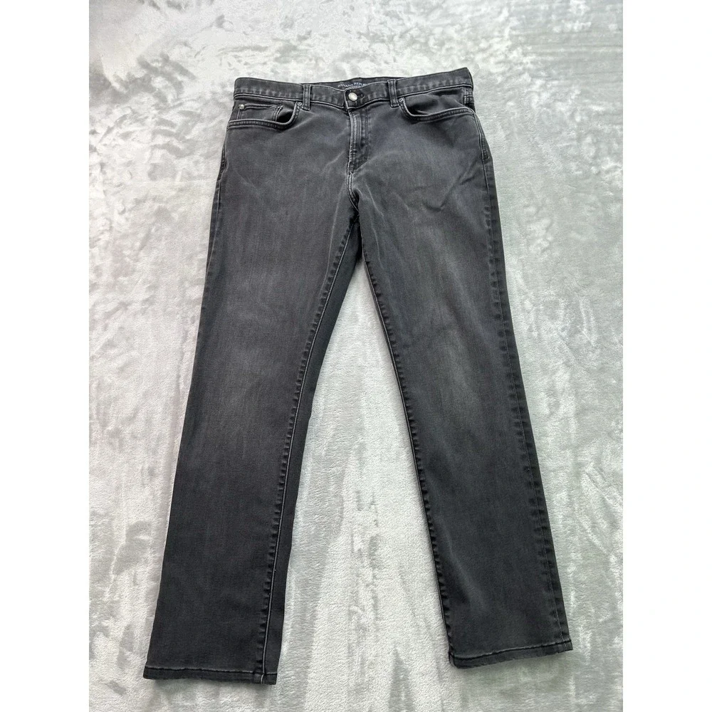Banana Republic Traveler Slim Fit Stretch Black Jeans Mens Size 35x32 Guys Work